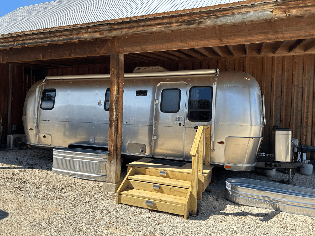 Inn_at_Sunset_Mill_Ranch_Wimberley_Hotel_glamper (3) - Inn at Sunset Mill Ranch image of vintage airstream hotel accommodations in Texas Hill Country