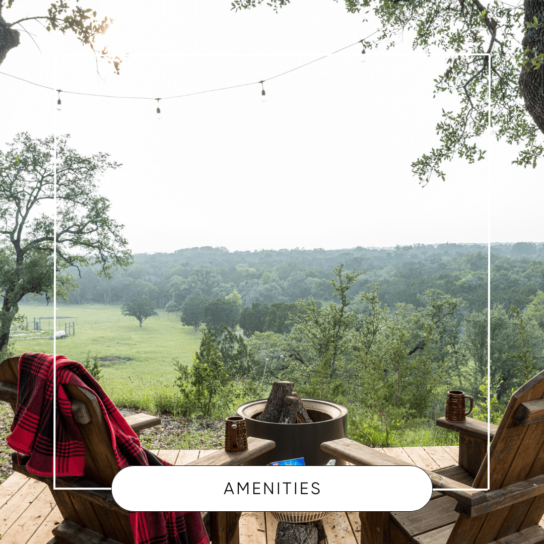 Sunset_Mill_Ranch_Texas_Hill_Country_Bed_And_Breakfast - Inn at Sunset Mill Ranch Image of adirondak chairs looking out over texas hill country view at the inn at sunset mill ranch, hotel lodging in wimberley texas