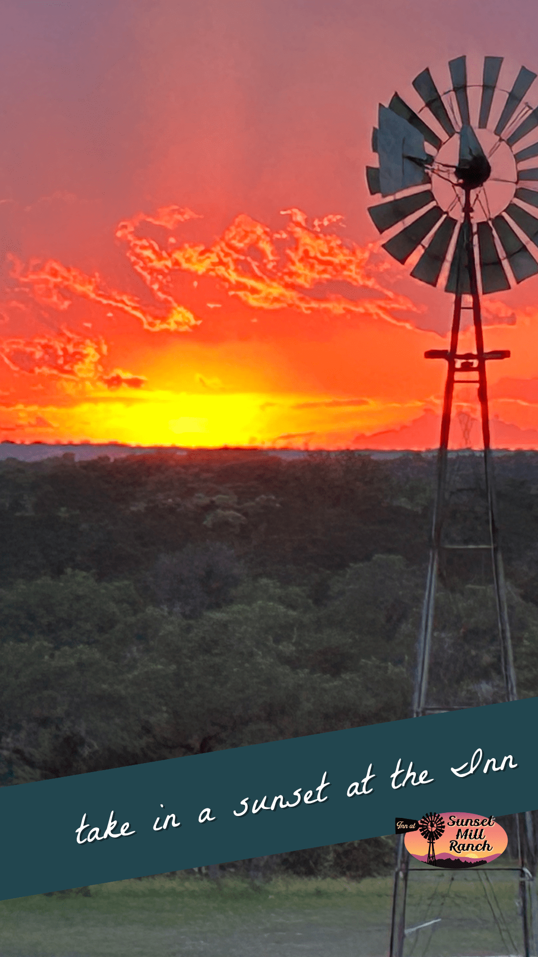 sunset - Inn at Sunset Mill Ranch Image of Sunset in Texas Hill Country at Wimberley Hotel