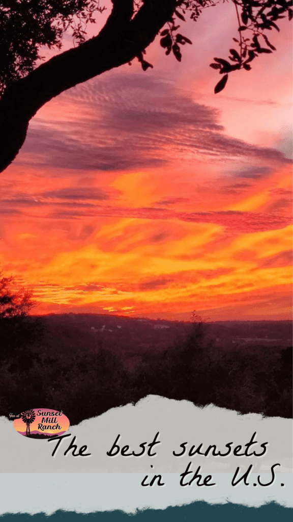 sunsets-2 - Inn at Sunset Mill Ranch Image of wimberley sunset
