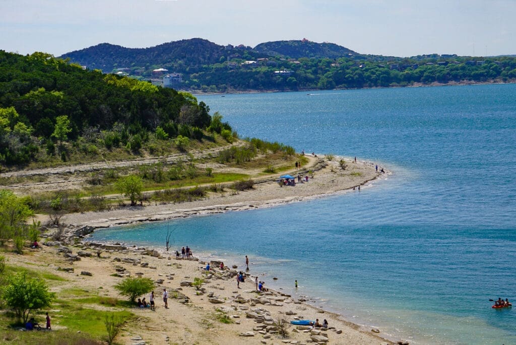 The shore of Canyon Lake Texas - Inn at Sunset Mill Ranch
