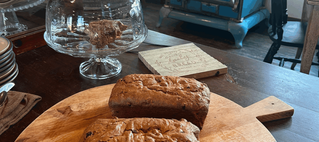 Inn_at_Sunset_Mill_Ranch_wimberley_hotel_road_trips_From_houston_baked_treats - Inn at Sunset Mill Ranch Image of baked pumpkin bread at Inn at Sunset Mill Ranch